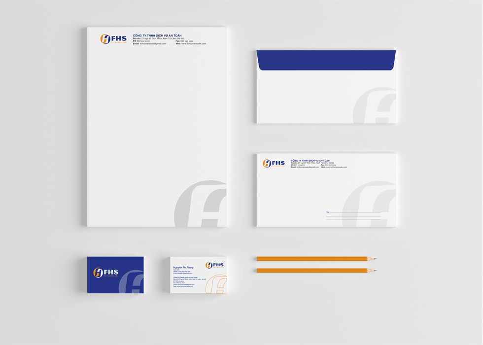 Thiết kế logo và hệ thống nhận diện thương hiệu dịch vụ bảo hộ lao động FHS tại Hà Nội